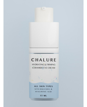 Chalure Firming and Moisturizing Eye Cream with Ceramides, Bakuchiol, and Hyaluronic Acid