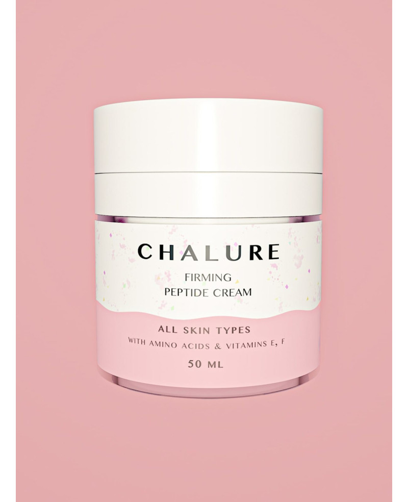 Chalure firming facial peptide cream with amino acids and vitamins E and F