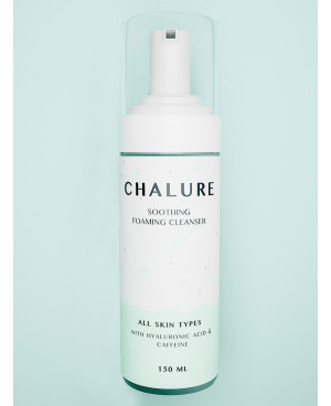 Chalure soothing cleansing foam with hyaluronic acid and caffeine