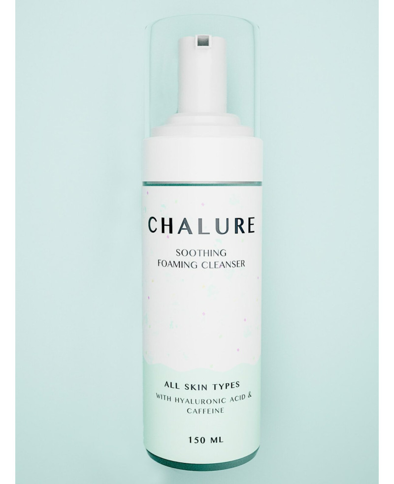 Chalure soothing cleansing foam with hyaluronic acid and caffeine