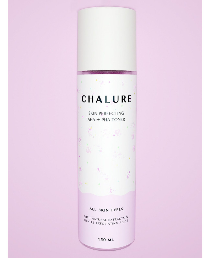 Chalure face-perfecting AHA + PHA toner with natural extracts and gentle acids