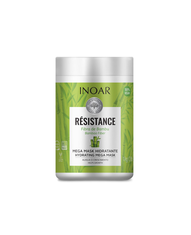 INOAR Resistance Fibra de Bambu Mask - strengthening and shine-enhancing mask 1000 g