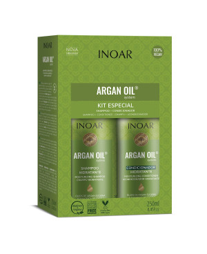 INOAR Argan Oil Duo Kit - intensively moisturizing set with Argan oil 2x250 ml