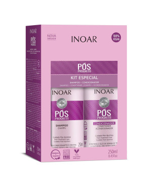 INOAR Pos Progress Duo Kit - post-keratin straightening treatment set 2x250 ml