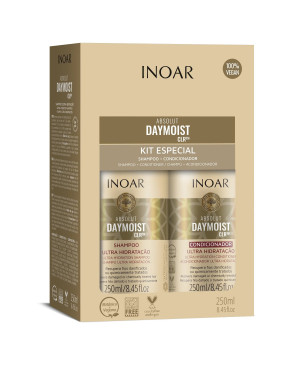 INOAR Daymoist Duo Kit - hair care set for chemically damaged hair 2x250 ml