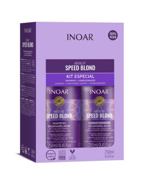 INOAR Speed Blond Duo Kit - products set for light hair 2x250 ml