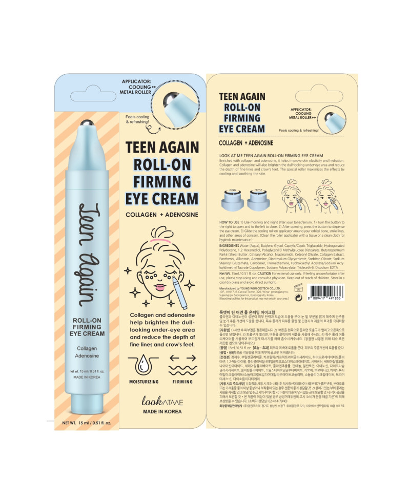 Look at me Teen again "Roll on" firming eye cream 15ml.