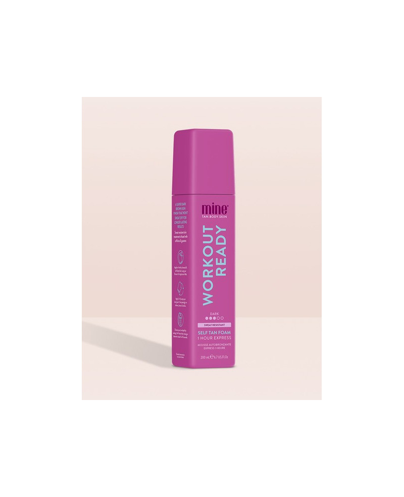 Mine tan sweat-resistant dark self-tanning foam 200ml.