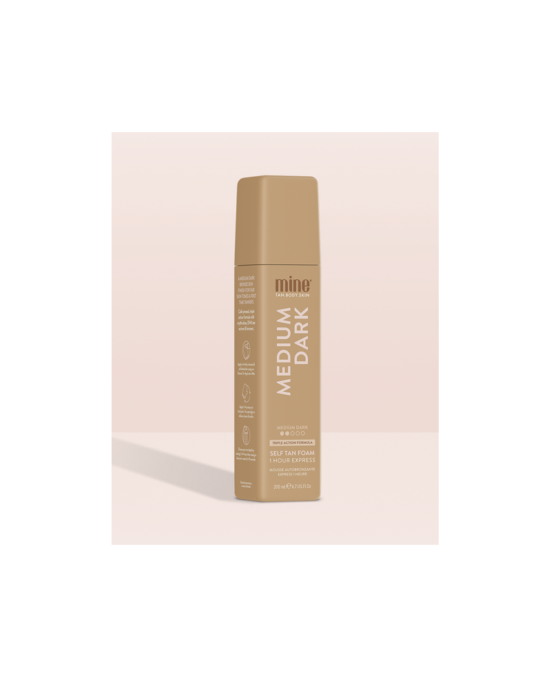 Mine tan Medium dark self-tanning foam 200ml.
