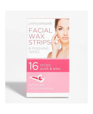 Face facts Pretty smooth wax strips for face hair removal 16pcs.