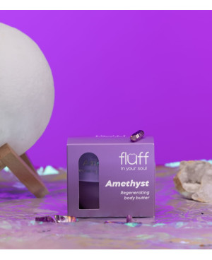 Fluff amethyst regenerating body butter 150ml.