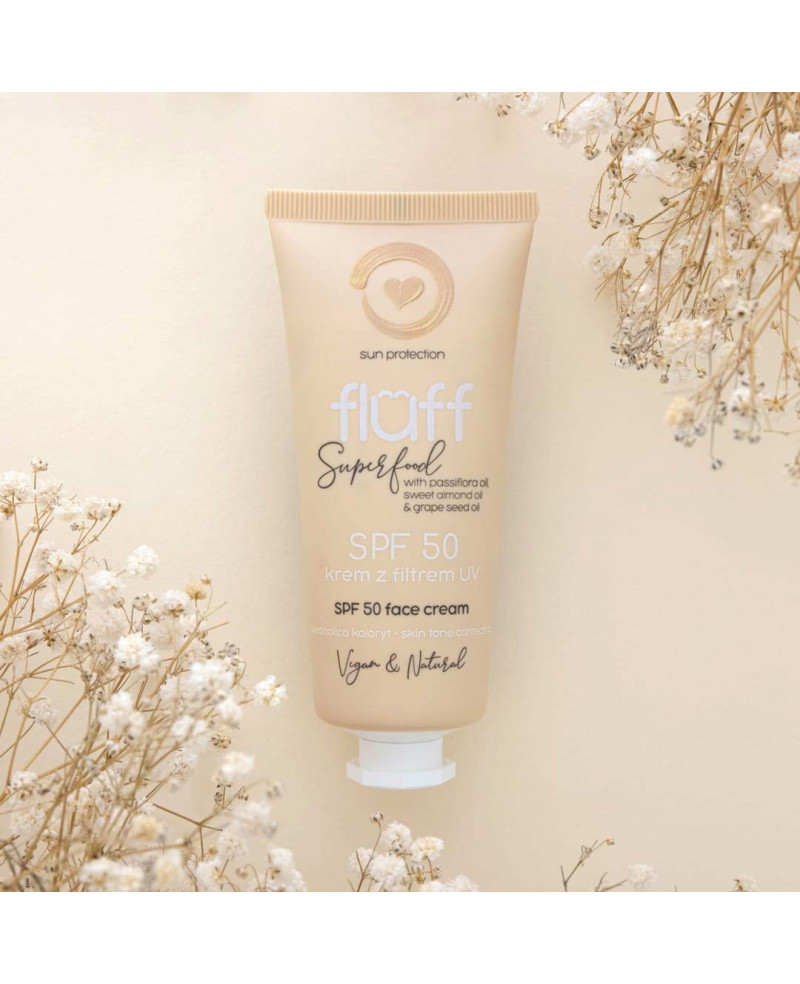 Fluff skin tone correcting SPF50 PA++++ cream with color 50ml.