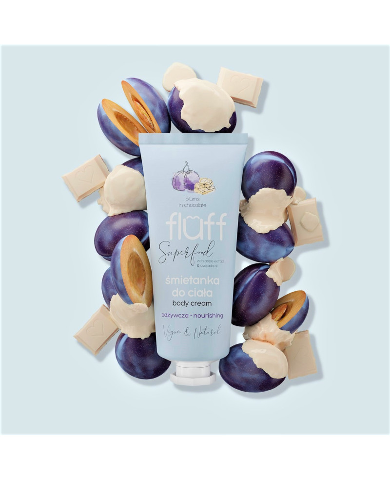 Fluff body cream “Plums in chocolate” 150ml.