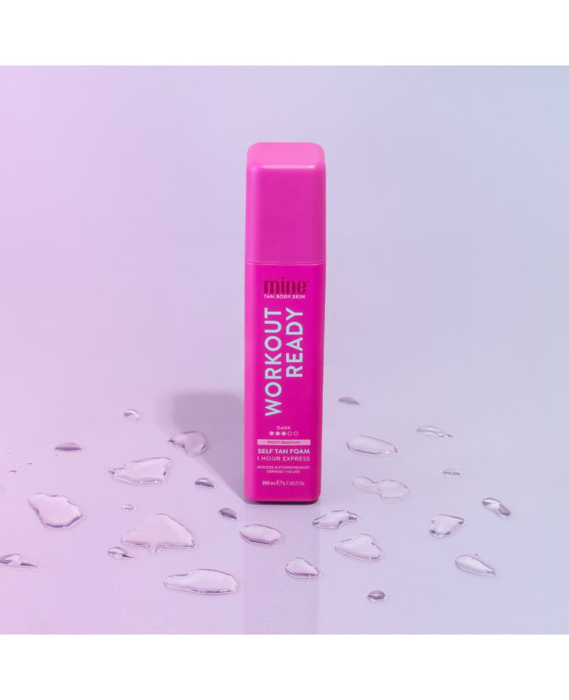 Mine tan sweat-resistant dark self-tanning foam 200ml.