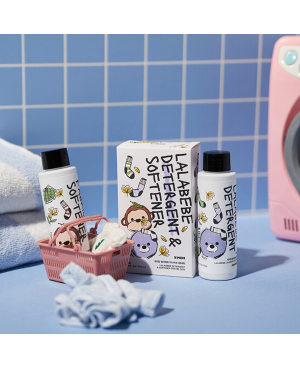 K-MOM Lalabebe travel size FABRIC DETERGENT and SOFTENER “Magnolia” (2 x 90ml.)