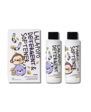 K-MOM Lalabebe travel size FABRIC DETERGENT and SOFTENER “Magnolia” (2 x 90ml.)
