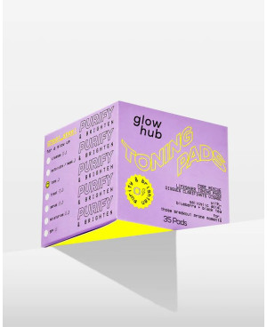 Glow hub purify&brighten pore rescue toning pads 35 pcs.