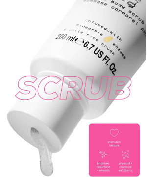 Glow hub go deep AHA body scrub 200ml